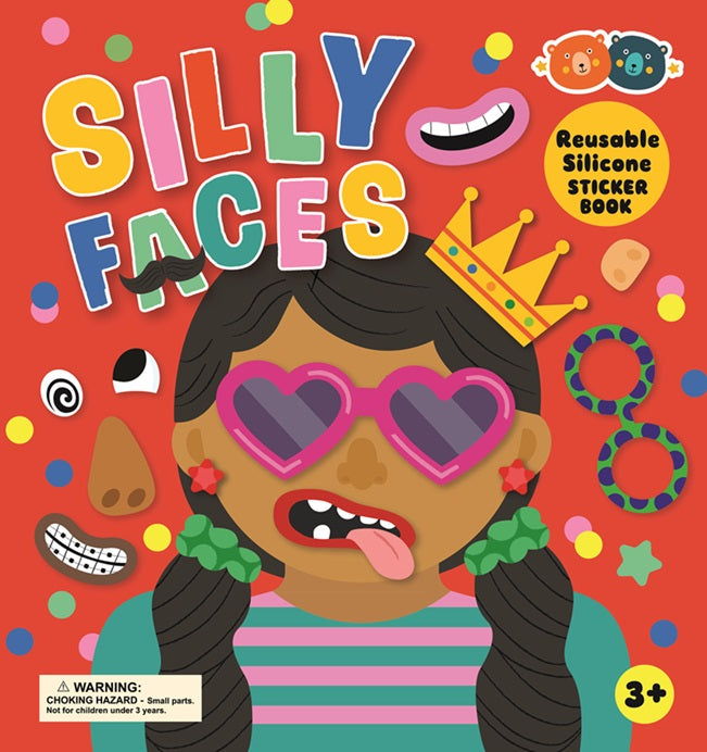 Silicone Sticker Book | Silly Faces