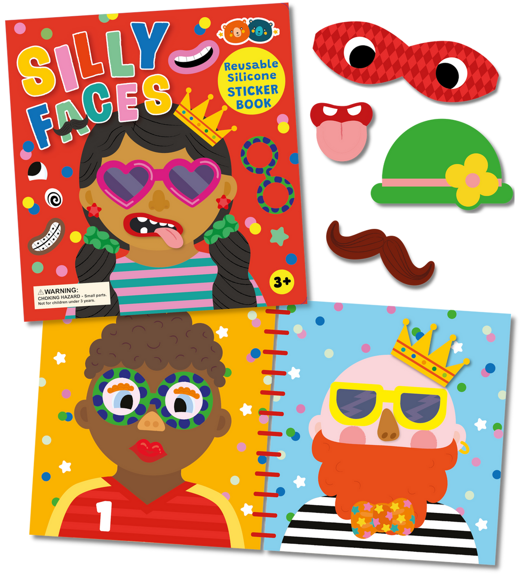 Silicone Sticker Book | Silly Faces