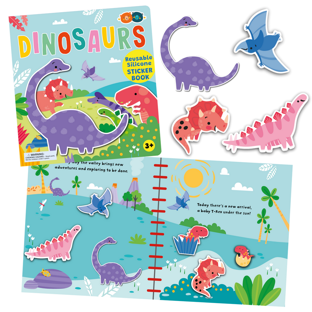 Silicone Sticker Book | Dinosaurs