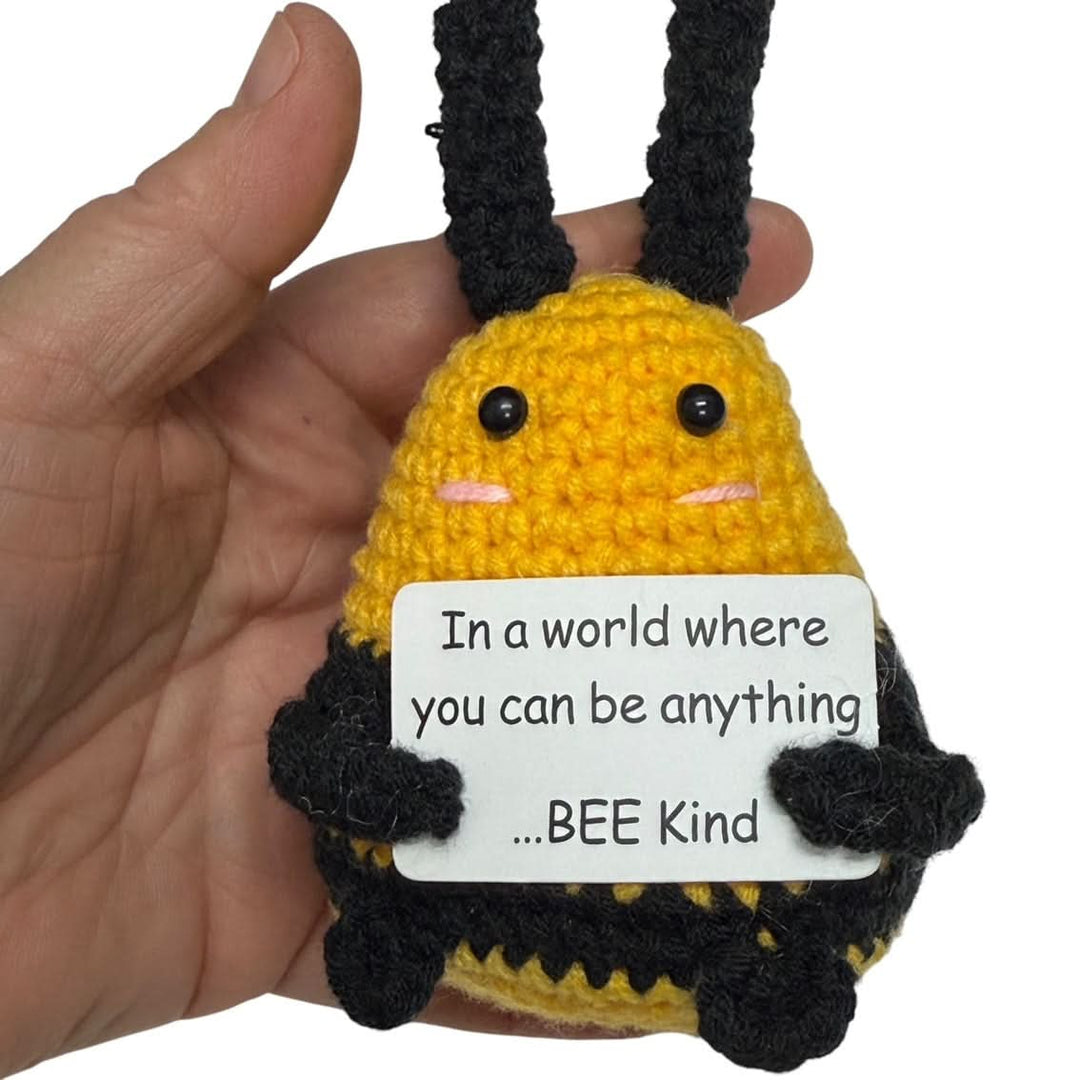 Mini Hand Crochet Plush Support | Bee