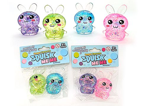Squeeze Sugar Bunny with Glitter 2 Pack