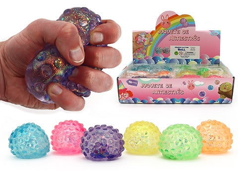 Squeeze Sugar Ball with Glitter & Bumps