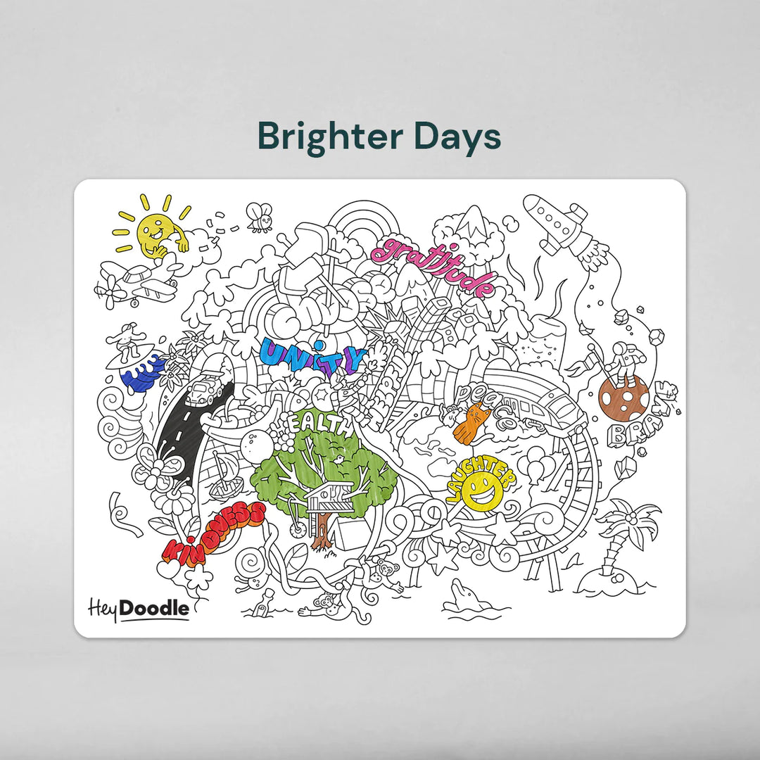 Reusable Colour-in Placemat Brighter Days