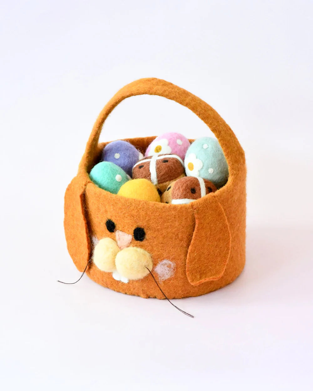 Felt Easter Egg Hunt Basket - Brown