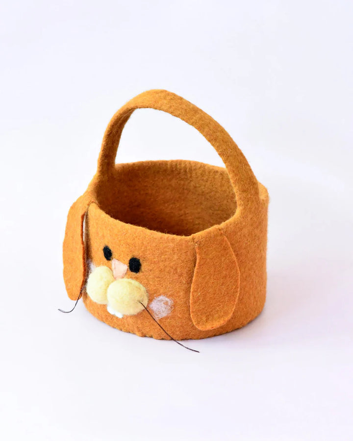 Felt Easter Egg Hunt Basket - Brown