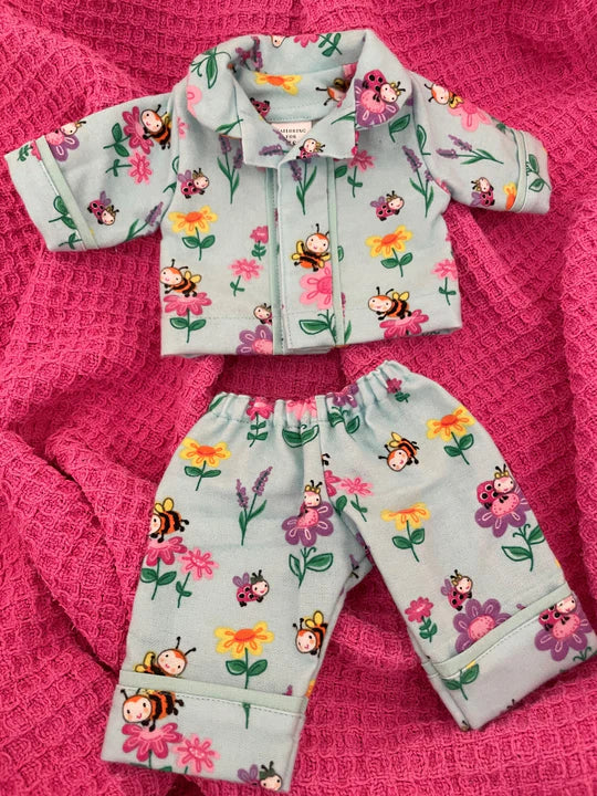 38cm Pyjama Set - Bees & Ladybirds