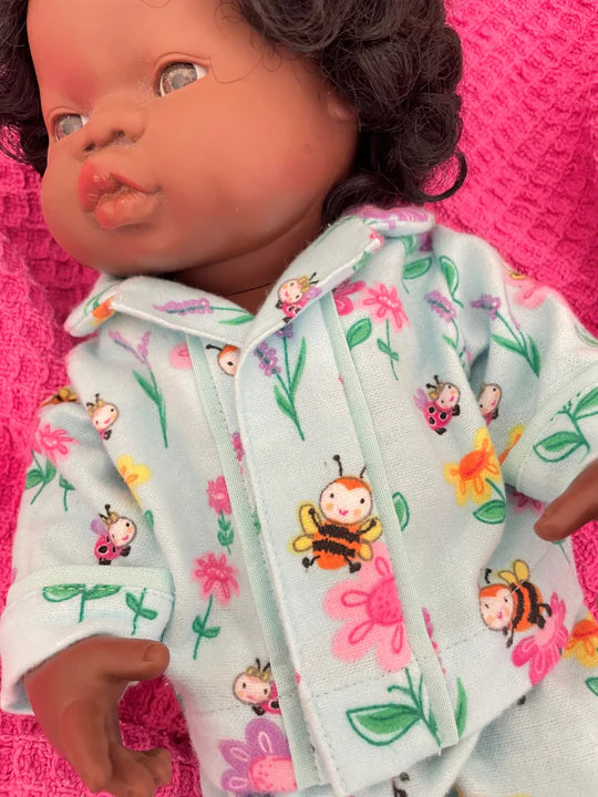38cm Pyjama Set - Bees & Ladybirds