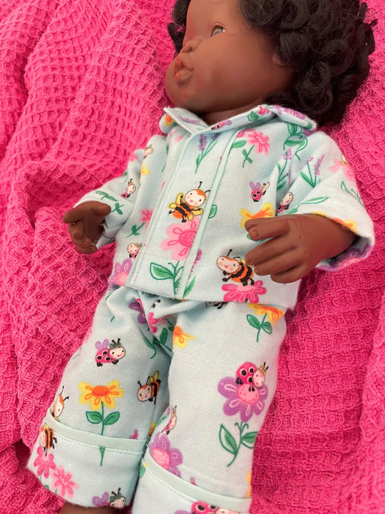 38cm Pyjama Set - Bees & Ladybirds