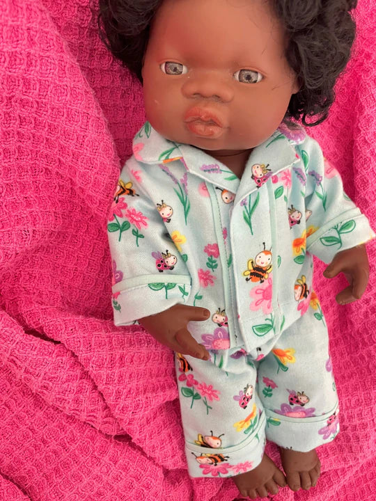 38cm Pyjama Set - Bees & Ladybirds