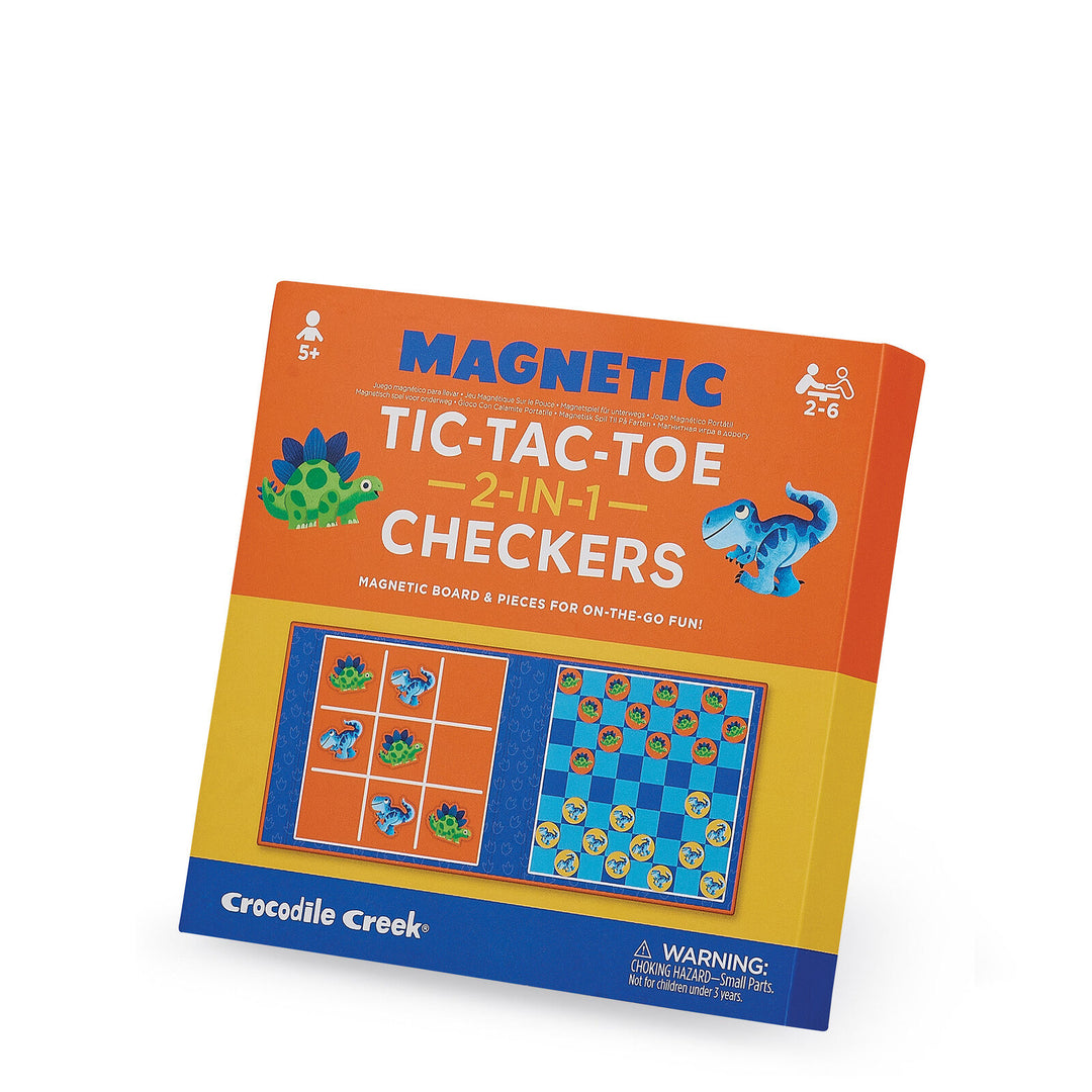 Magnetic Game | Tic Tac Toe & Checkers - Dino