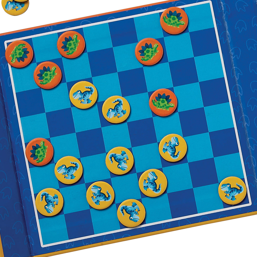 Magnetic Game | Tic Tac Toe & Checkers - Dino