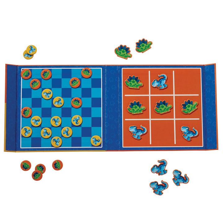 Magnetic Game | Tic Tac Toe & Checkers - Dino