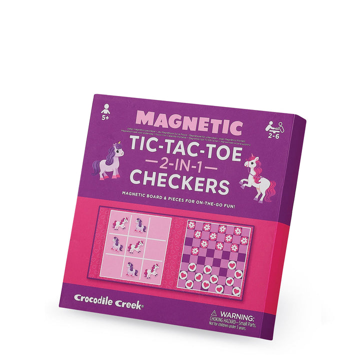 Magnetic Game | Tic Tac Toe & Checkers - Unicorn