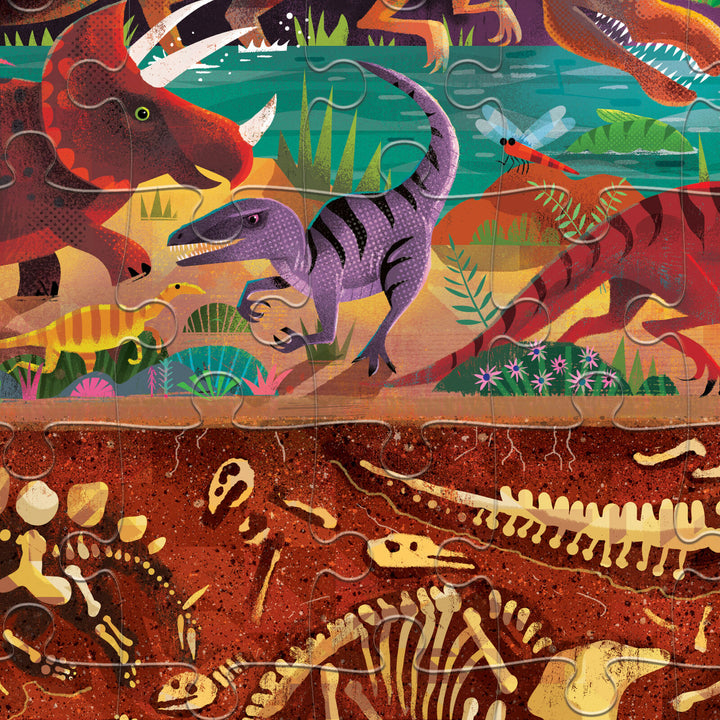 Above and Below 60pc Puzzle - Dinosaur