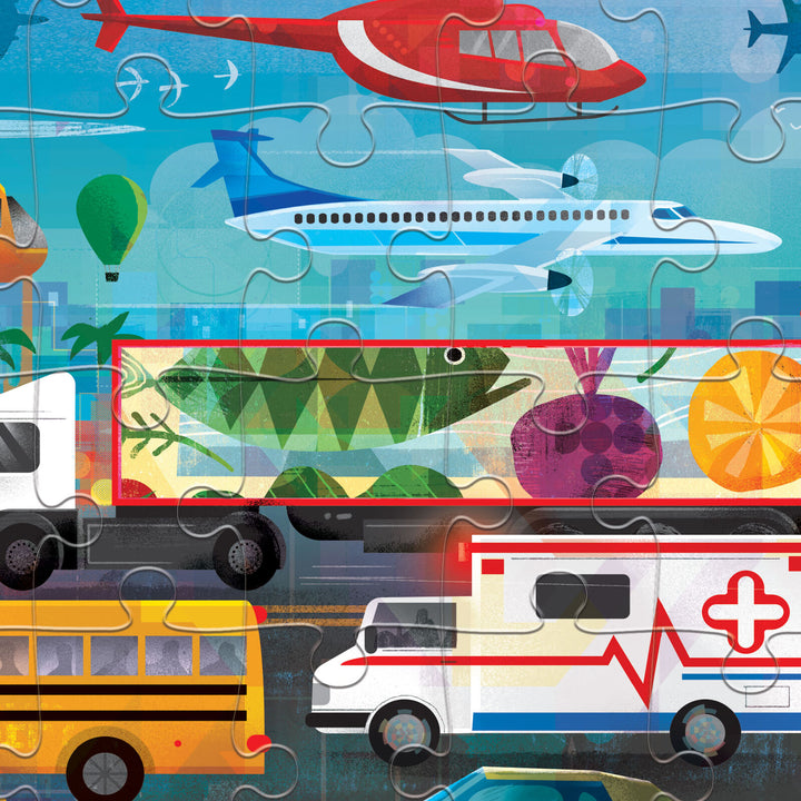 Above and Below Puzzle - Things that Go