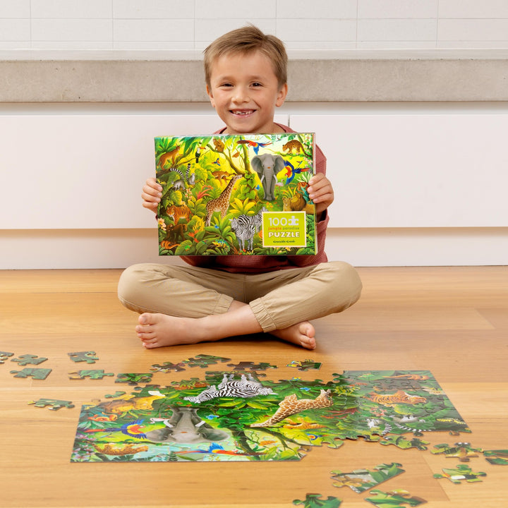 Holographic Puzzle 100 Piece - Jungle