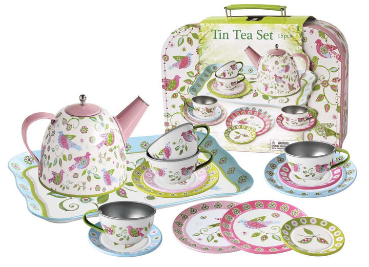 Tea Set in Case - Bird