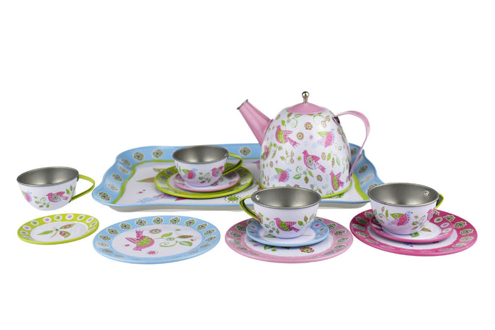 Tea Set in Case - Bird