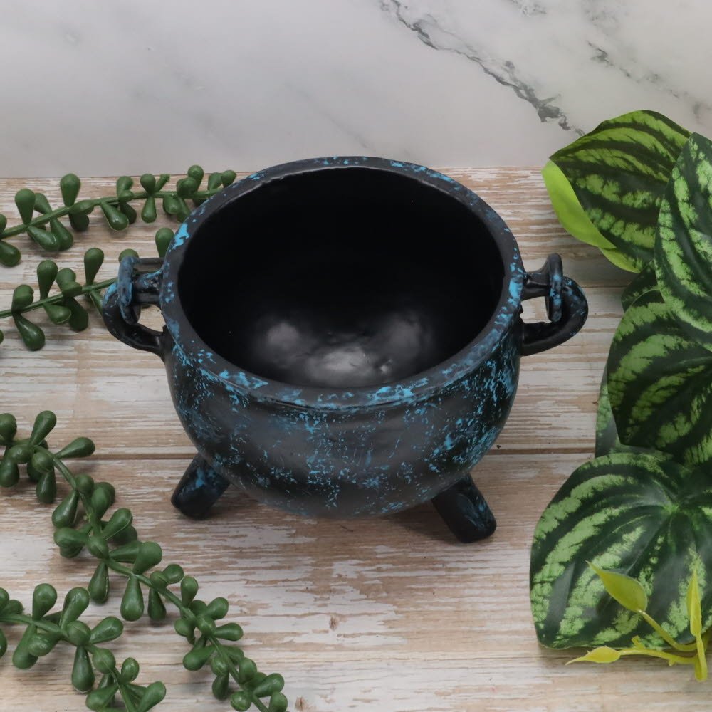 Cast Iron Cauldron - Distressed Blue