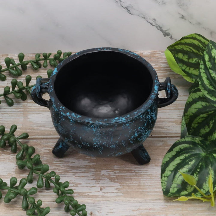 Cast Iron Cauldron - Distressed Blue