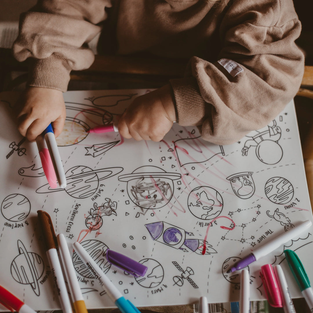 Reusable Colour-in Placemat - Outer Space