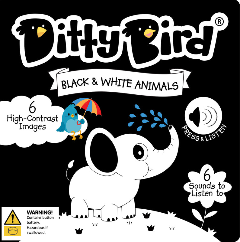 Ditty Bird Sound Book - Black and White