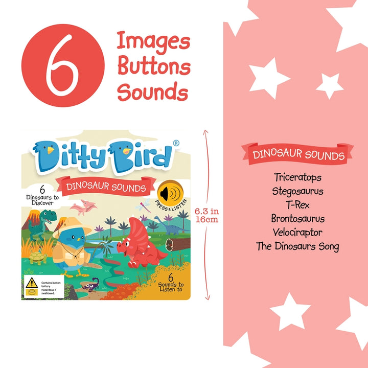 Ditty Bird Sound Book - Dinosaur Sounds