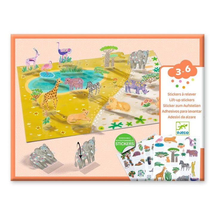 80 pc Lift-Up Stickers - Animals