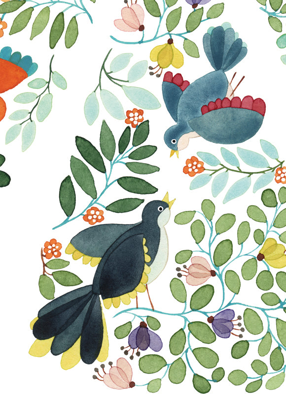 Adult PVC Umbrella - Flower & Birds