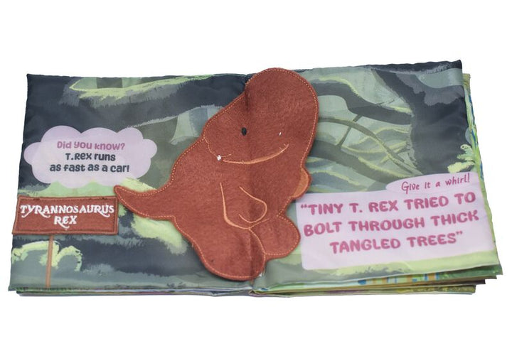 Fabric Bathtime & Naptime Book - Dino Tongue Twisters