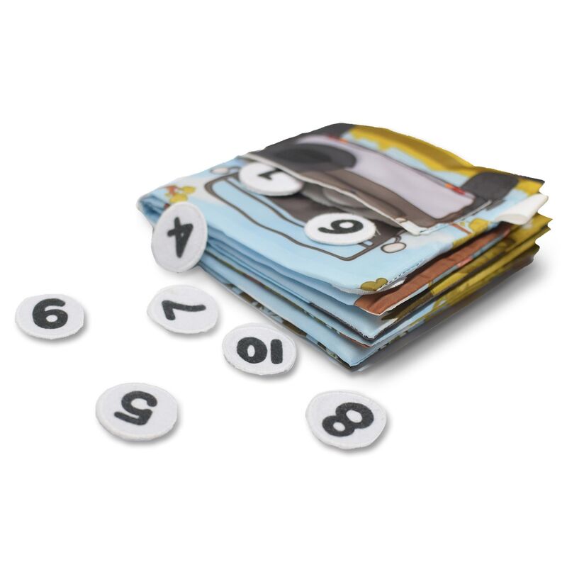 Fabric Bathtime & Naptime Book - Number Safari Tour