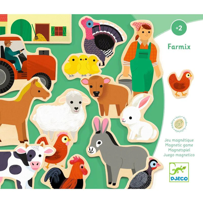 Wooden Magnetic Farm Mix Set
