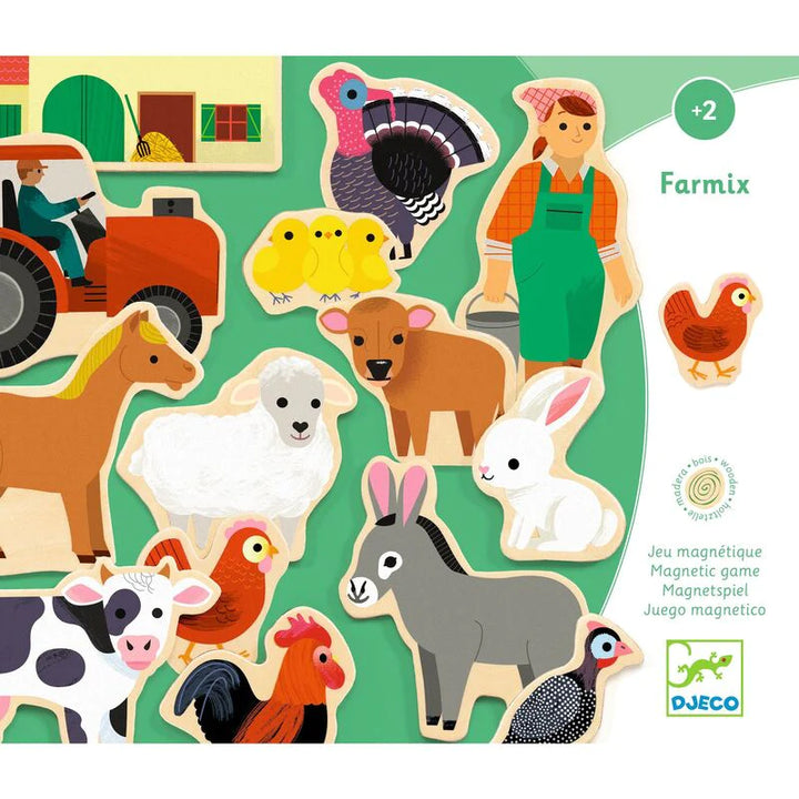 Wooden Magnetic Farm Mix Set
