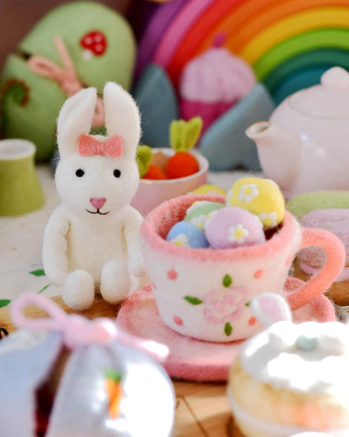Felt Rabbit in Tea Cup