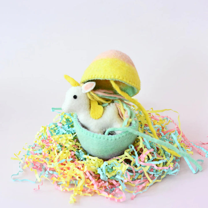 Felt Surprise Egg with Rainbow Unicorn