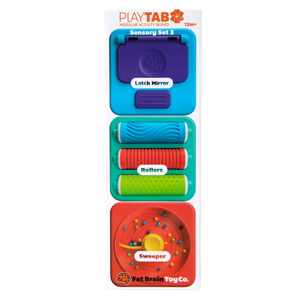 PlayTab Sensory Set 3 (Latch Mirror, Rollers, Sweeper Tile)