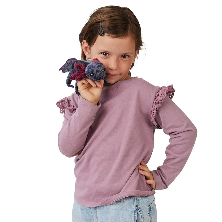 Finger Puppet - Axolotl - Black