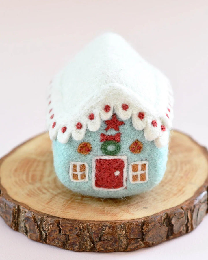 Felt Gingerbread House - Blue
