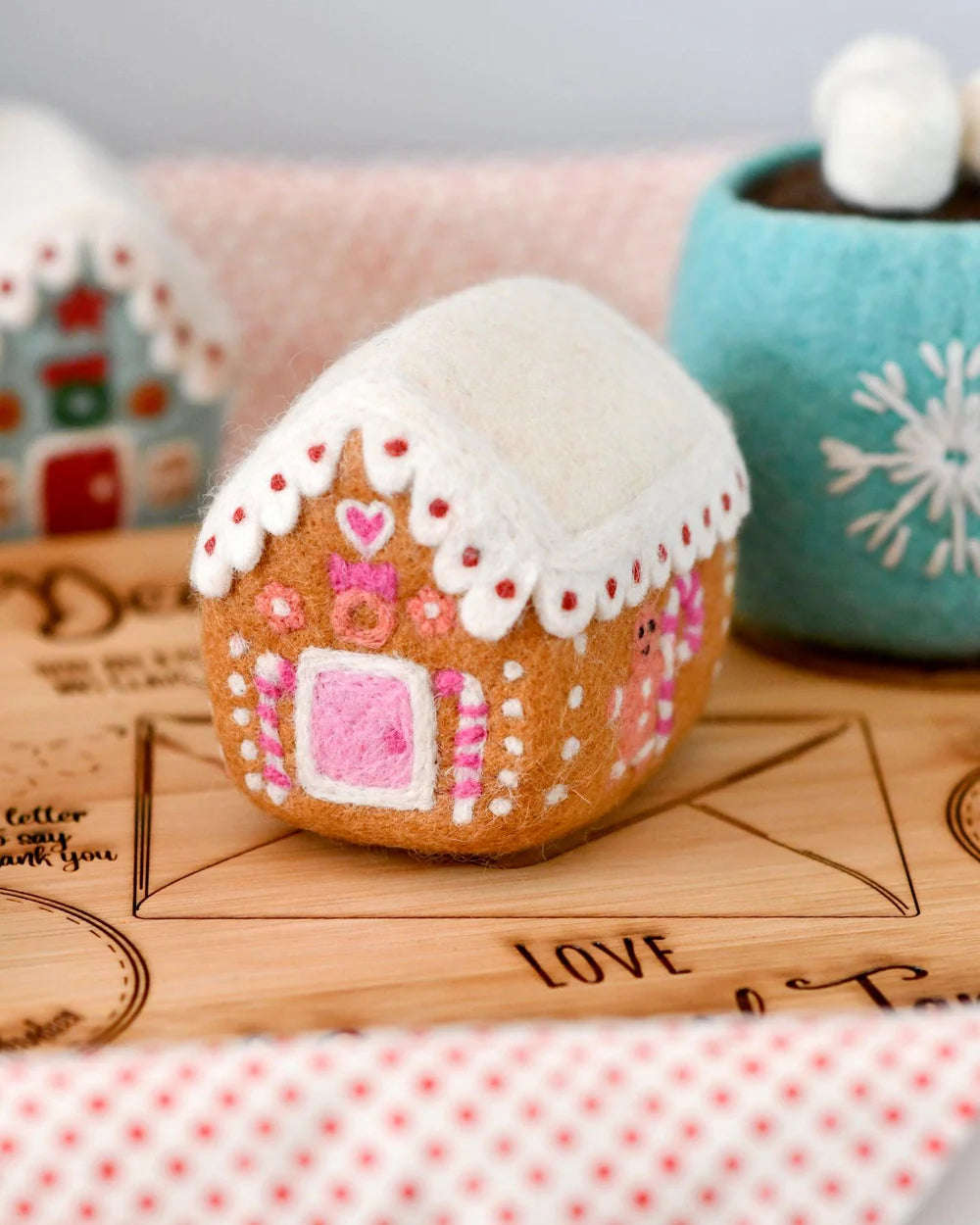 Felt Gingerbread House - Pink