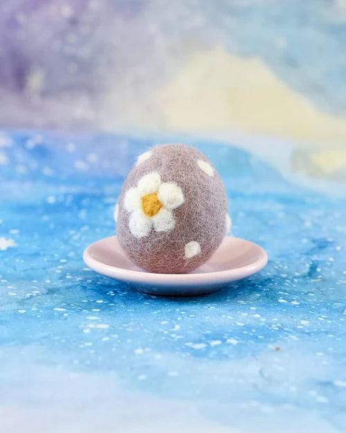 Felt Floral Egg with Dots (each)