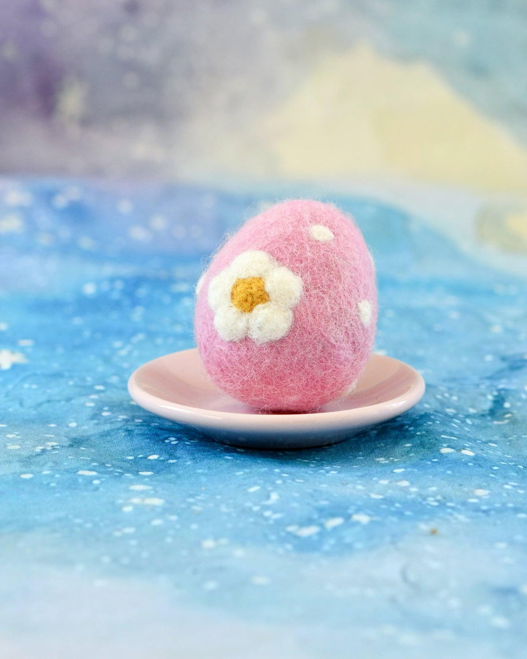 Felt Floral Egg with Dots (each)