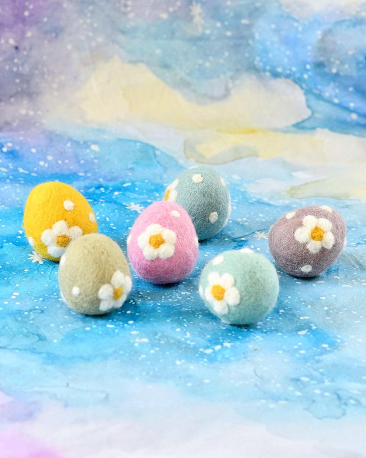 Felt Floral Egg with Dots (each)