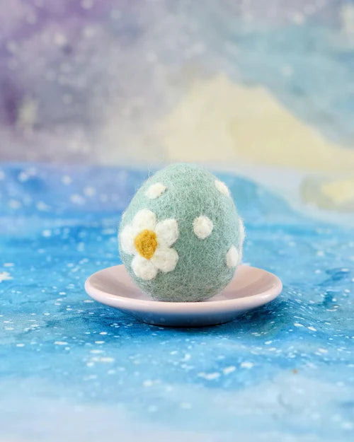 Felt Floral Egg with Dots (each)