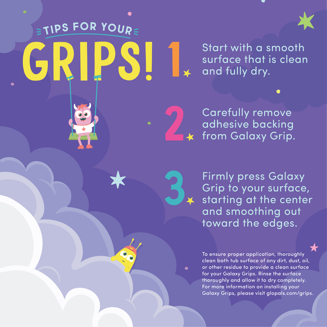 Glo Pals Bath Stickers - Galaxy Grips