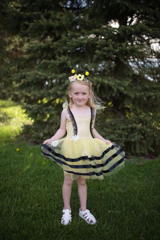 Bumble Bee Dress & Headband - Size 3-4