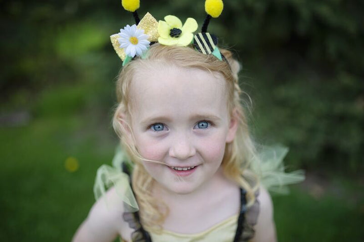 Bumble Bee Dress & Headband - Size 3-4