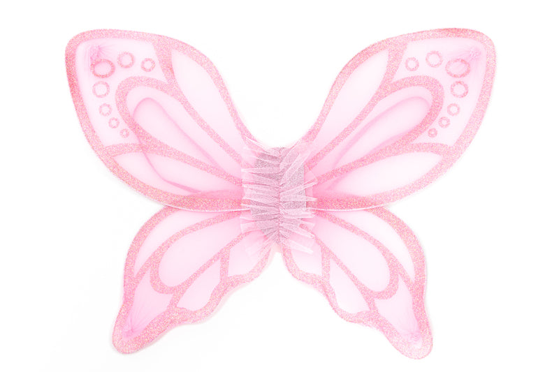 Dressup - Dress - Pink Sequins Butterfly Dress & Wings - Size 5-7