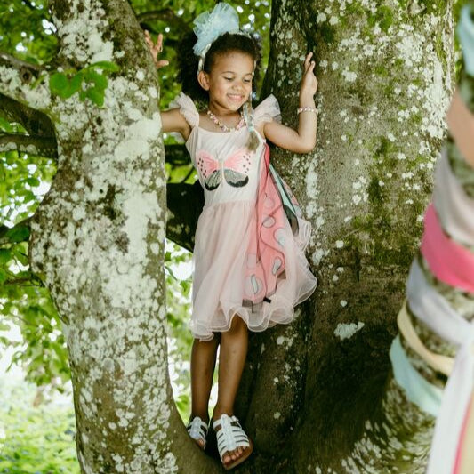 Dressup - Dress - Sequins Secret Butterfly Twirl Dress with Wings Size 5-6