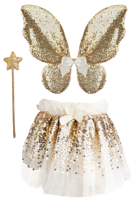 Dressup - Skirt, Wings & Wand Set - Gracious Gold