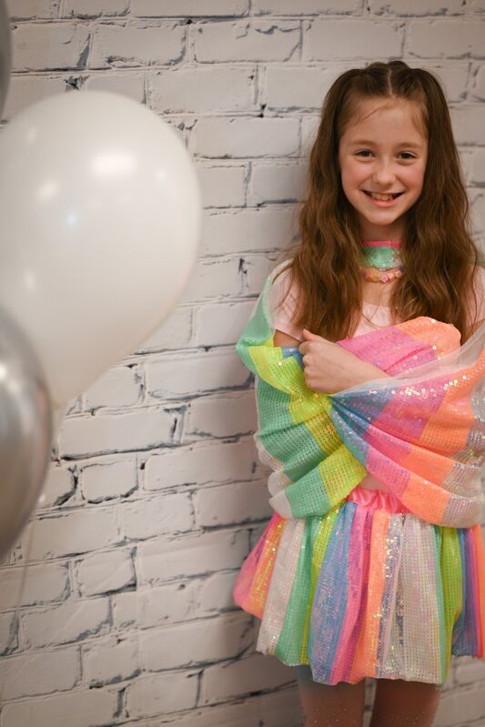 Dressup - Cape - Stripy Sequins Cape - Size 4-6